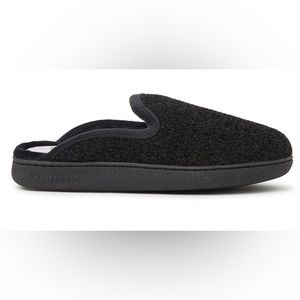 Dearfoams Chenille Slippers Size 5-6 Small Womens Scuff Memory Foam Black New